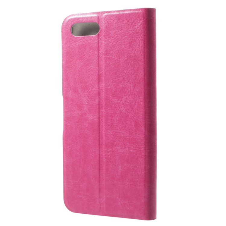 For Huawei nova 2s Crazy Horse Texture Card Holder Leather Case Built-in Steel Sheet - Rose-3