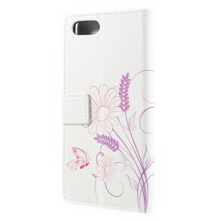 Pattern Printing Leather Wallet Stand Case Cover for Huawei nova 2s - Butterfly and Flower-2