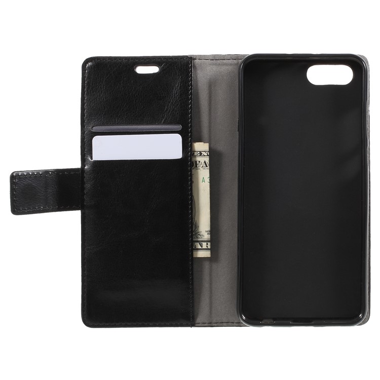 Patterned PU Leather Wallet Stand Protective Cell Phone Cover for Huawei Honor V10 / View 10 - Grey Wolf-6