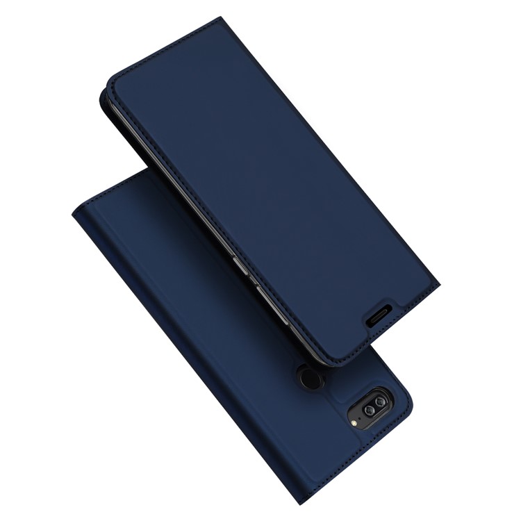 

DUX DUCIS Skin Pro Series Stand Leather Case with Card Slot for Huawei Honor 9 Youth Edition/Honor 9 Lite - Dark Blue