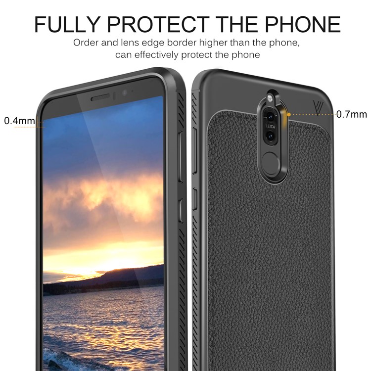 LENUO Gentlemen Series Soft TPU Case for Huawei Mate 10 Lite / nova 2i / Maimang 6 / Honor 9i (India) - Black-6
