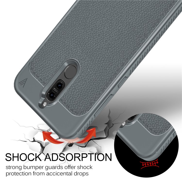 LENUO Gentlemen Series Soft TPU Back Case for Huawei Mate 10 Lite / nova 2i / Maimang 6 / Honor 9i (India) - Grey-5