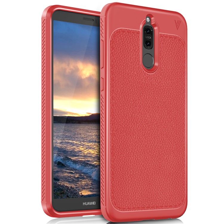 LENUO Gentlemen Series Soft TPU Shell Case for Huawei Mate 10 Lite / nova 2i / Maimang 6 / Honor 9i (India) - Red-1