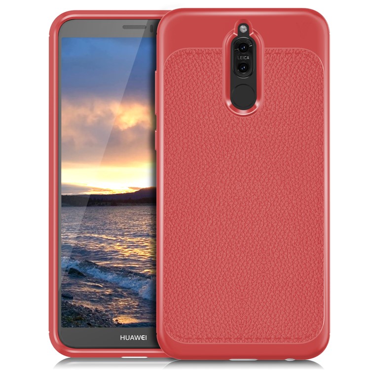 LENUO Gentlemen Series Soft TPU Shell Case for Huawei Mate 10 Lite / nova 2i / Maimang 6 / Honor 9i (India) - Red-3