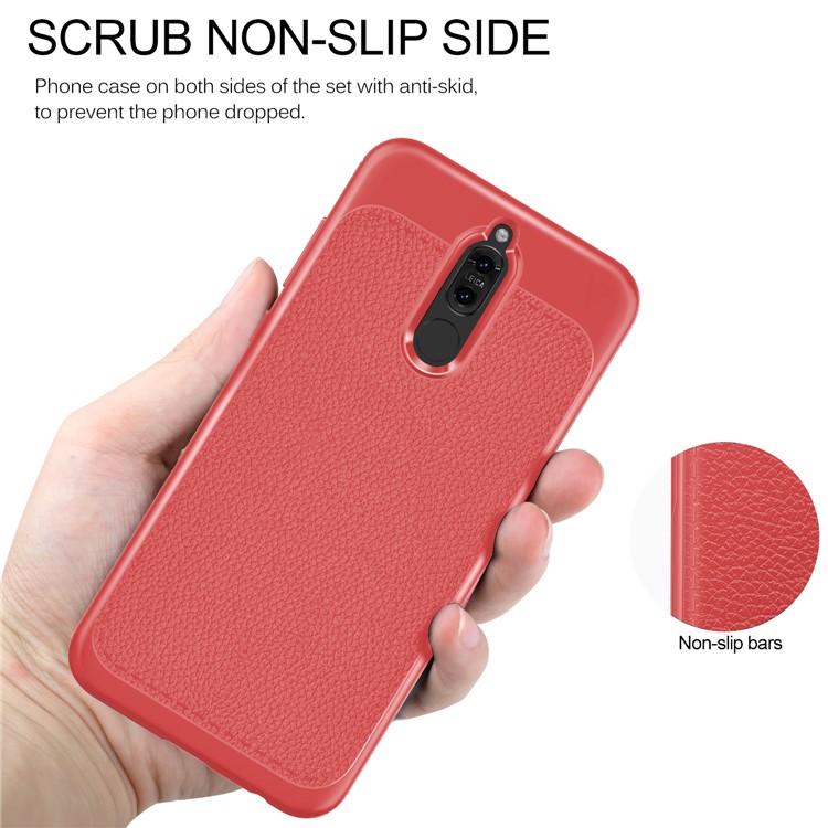 LENUO Gentlemen Series Soft TPU Shell Case for Huawei Mate 10 Lite / nova 2i / Maimang 6 / Honor 9i (India) - Red-6