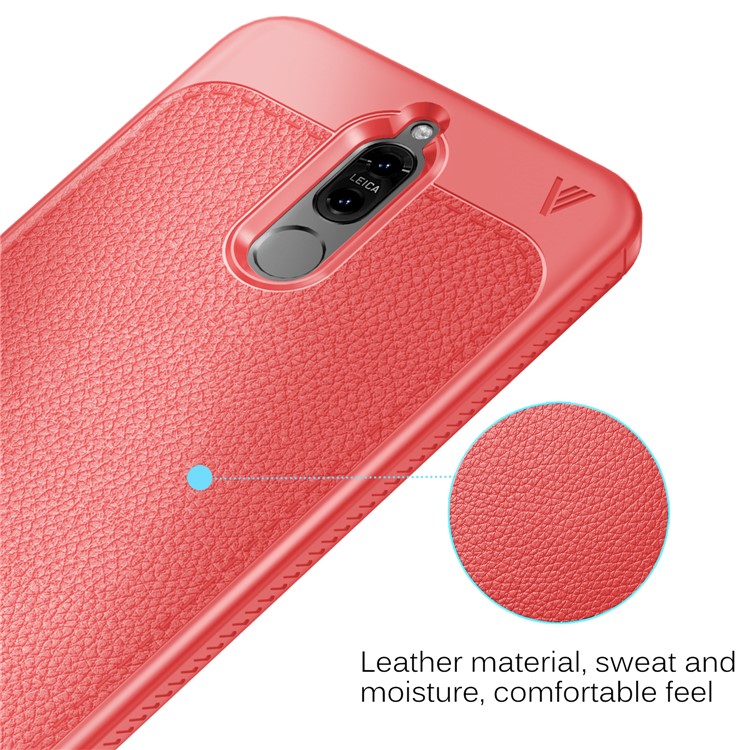 LENUO Gentlemen Series Soft TPU Shell Case for Huawei Mate 10 Lite / nova 2i / Maimang 6 / Honor 9i (India) - Red-9