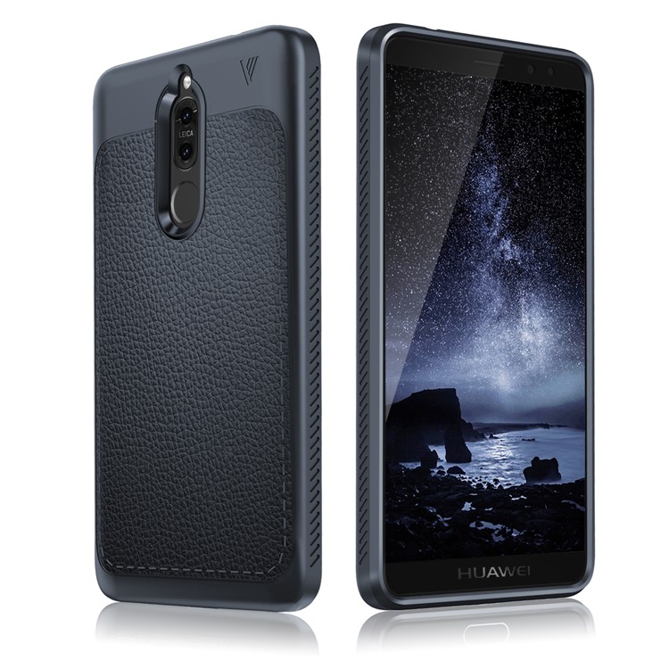 LENUO Gentlemen Series Soft TPU Cover Case for Huawei Mate 10 Lite / nova 2i / Maimang 6 / Honor 9i (India) - Dark Blue-2