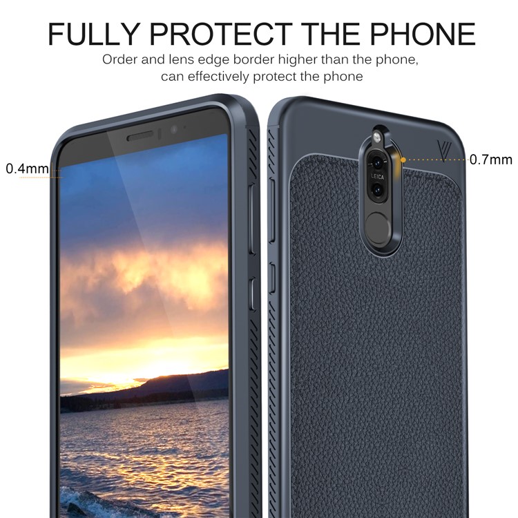 LENUO Gentlemen Series Soft TPU Cover Case for Huawei Mate 10 Lite / nova 2i / Maimang 6 / Honor 9i (India) - Dark Blue-6