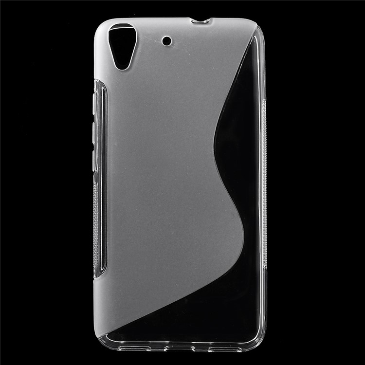 S Shape TPU Skin Cover for Huawei Honor 4A / Y6 - Transparent-1