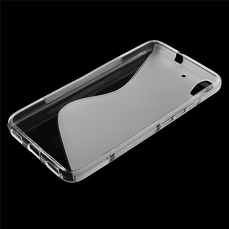 S Shape TPU Skin Cover for Huawei Honor 4A / Y6 - Transparent-3