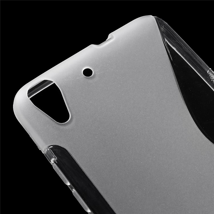 S Shape TPU Skin Cover for Huawei Honor 4A / Y6 - Transparent-4