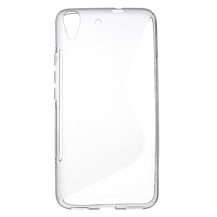 S Shape Gel TPU Case Accessory for Huawei Honor 4A / Y6 - Grey-1