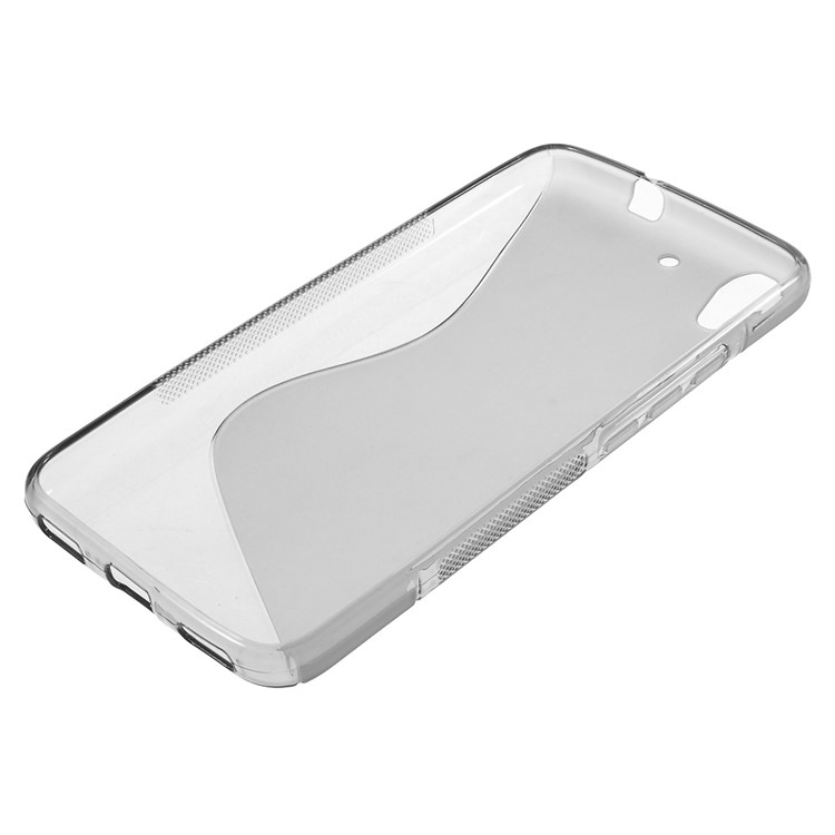 S Shape Gel TPU Case Accessory for Huawei Honor 4A / Y6 - Grey-3