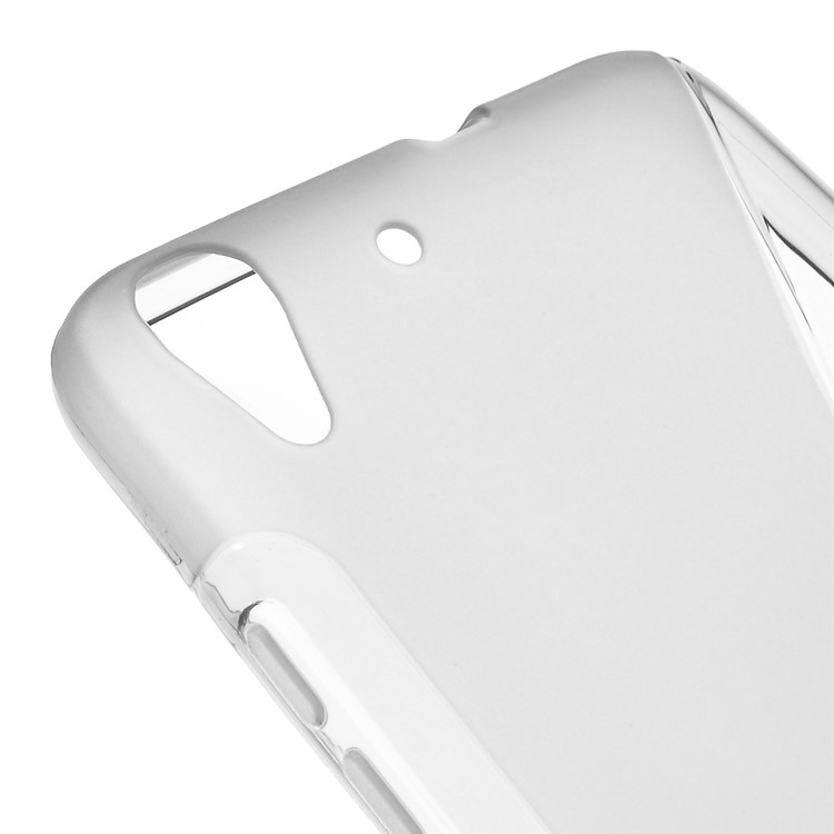 S Shape Gel TPU Case Accessory for Huawei Honor 4A / Y6 - Grey-4