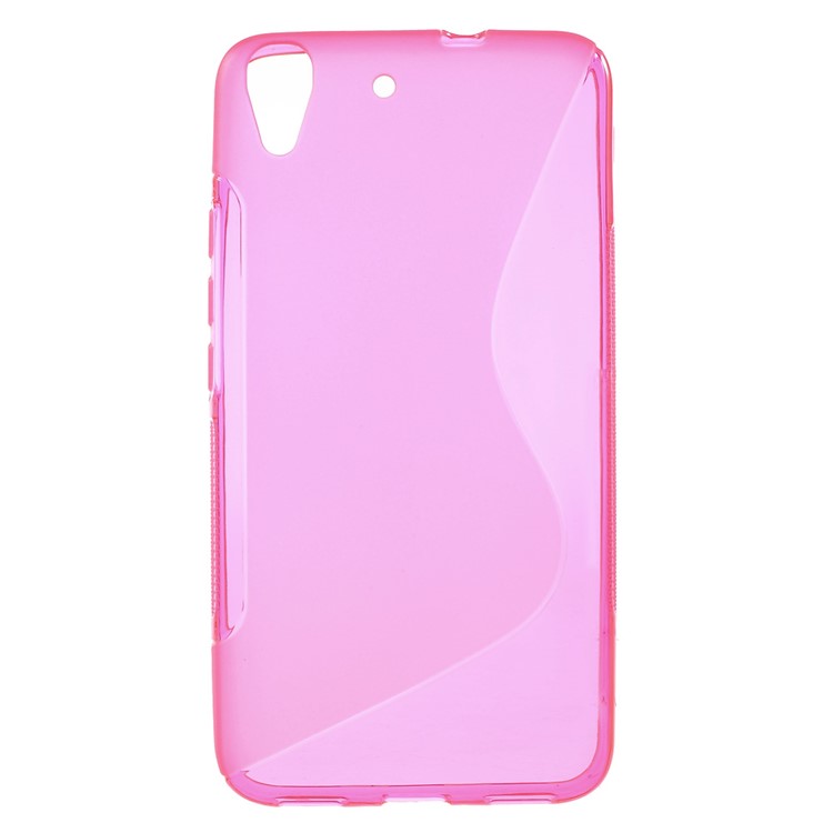 S Shape TPU Mobile Phone Cover for Huawei Honor 4A / Y6 - Rose-1