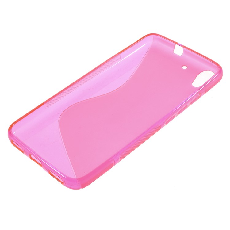 S Shape TPU Mobile Phone Cover for Huawei Honor 4A / Y6 - Rose-3