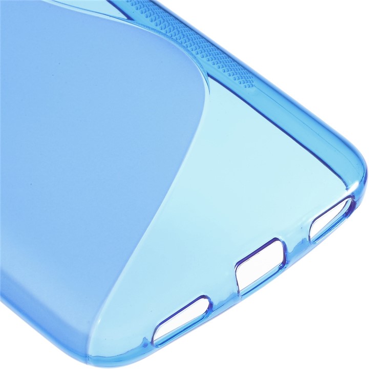 S Shape TPU Gel Case Shell for Huawei Honor 4A / Y6 - Blue-5