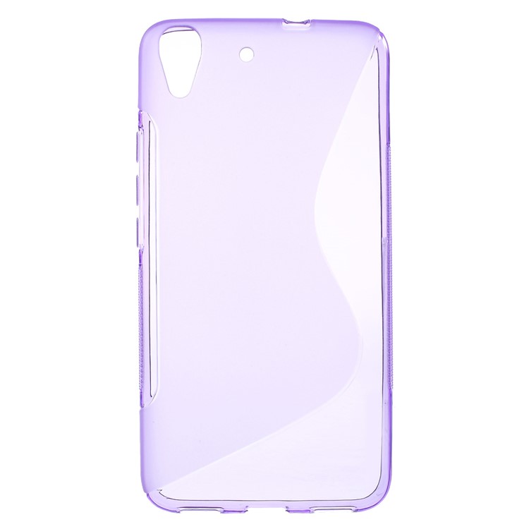 S Shape Gel TPU Cover Accessory for Huawei Honor 4A / Y6 - Purple-1