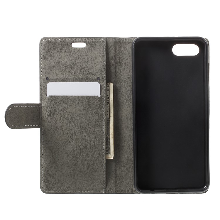 Wallet Leather Flip Stand Mobile Phone Case for Huawei nova 2s - Black-6