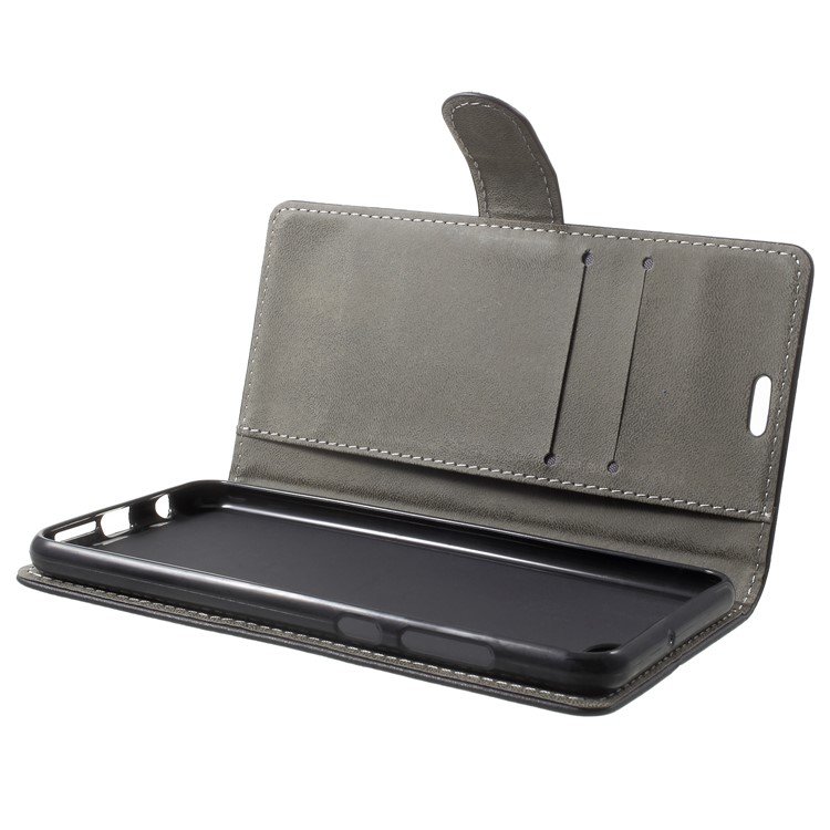 Wallet Leather Flip Stand Mobile Phone Case for Huawei nova 2s - Black-7