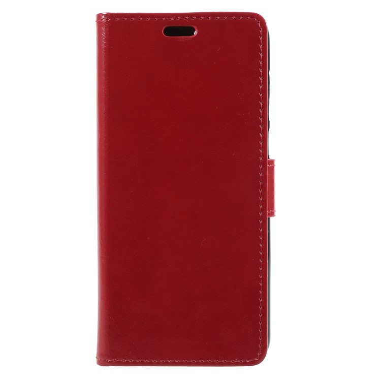 Crazy Horse PU Leather Protective Wallet Case for Huawei P Smart/Enjoy 7S - Red-3