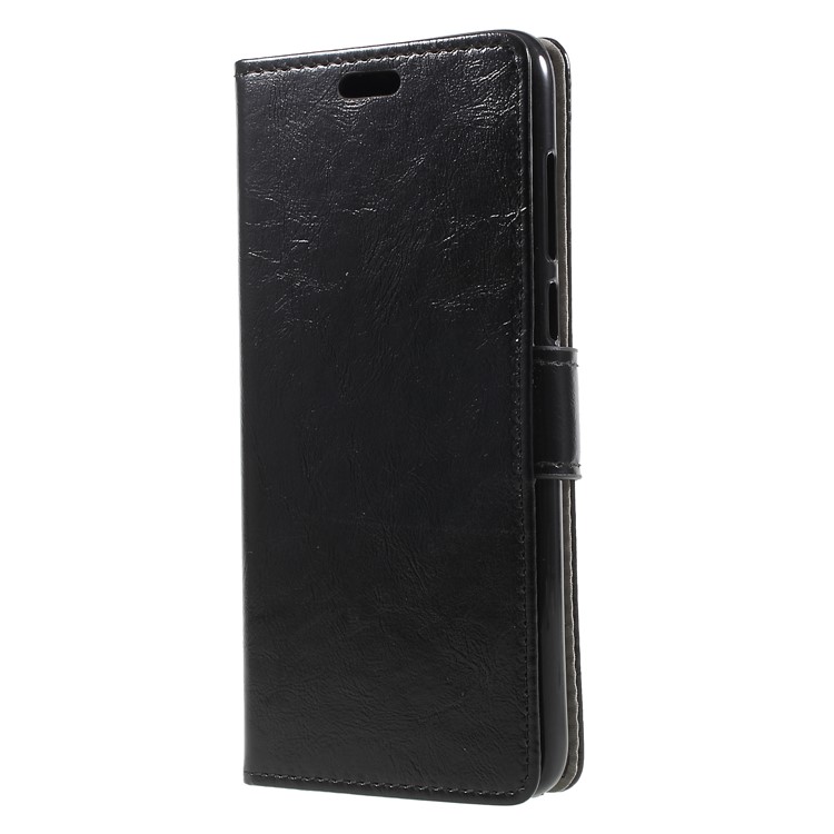 Crazy Horse PU Leather Wallet Stand Mobile Phone Case for Huawei P Smart/Enjoy 7S - Black-3