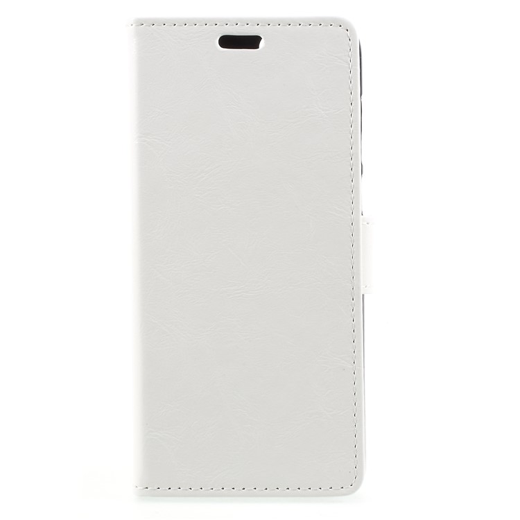 Crazy Horse Wallet Stand Leather Cell Phone Cover for Huawei P Smart/Enjoy 7S - White-1