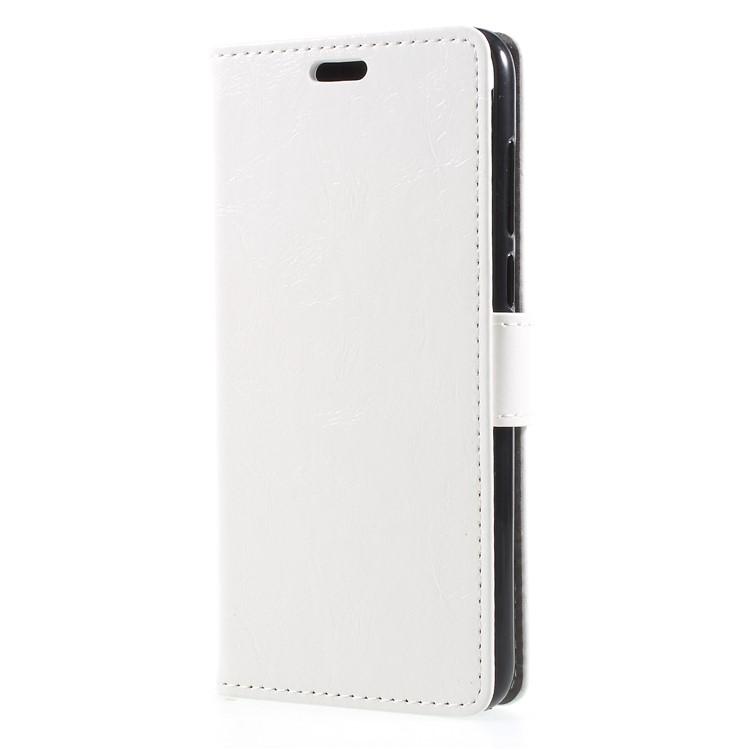 Crazy Horse Wallet Stand Leather Cell Phone Cover for Huawei P Smart/Enjoy 7S - White-3