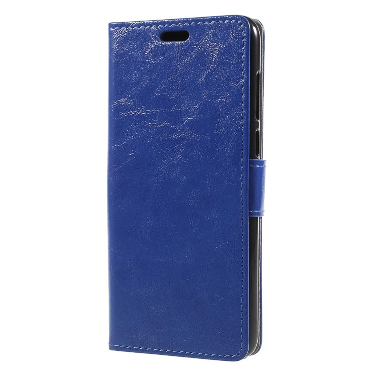 Crazy Horse PU Leather Card Holder Phone Casing for Huawei P Smart/Enjoy 7S - Blue-3