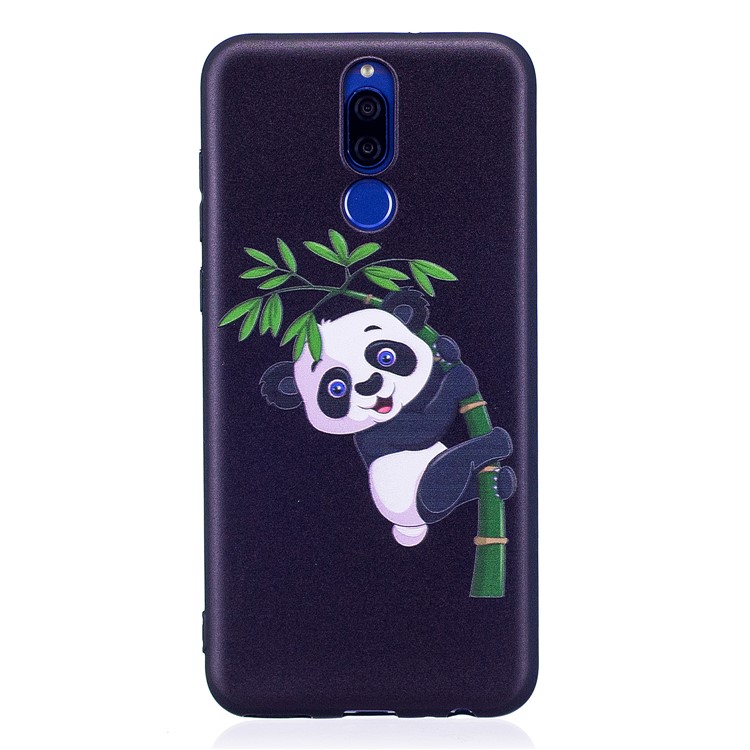 Soft Embossed Pattern Printing TPU Protective Cover for Huawei Mate 10 Lite / nova 2i / Maimang 6 / Honor 9i (India) - Panda on Bamboo-2