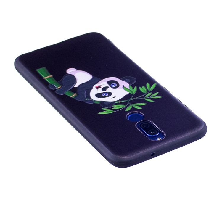 Soft Embossed Pattern Printing TPU Protective Cover for Huawei Mate 10 Lite / nova 2i / Maimang 6 / Honor 9i (India) - Panda on Bamboo-4
