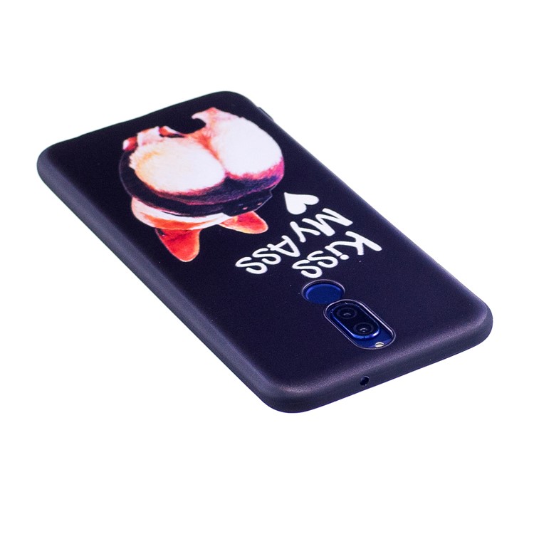 Soft Embossed Pattern Printing TPU Protective Casing for Huawei Mate 10 Lite / nova 2i / Maimang 6 / Honor 9i (India) - Kiss My Ass -4