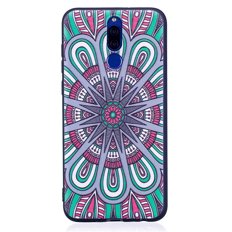 Soft Embossed Pattern Printing TPU Protective Mobile Phone Case for Huawei Mate 10 Lite / nova 2i / Maimang 6 / Honor 9i (India) - Ancient Pattern-2