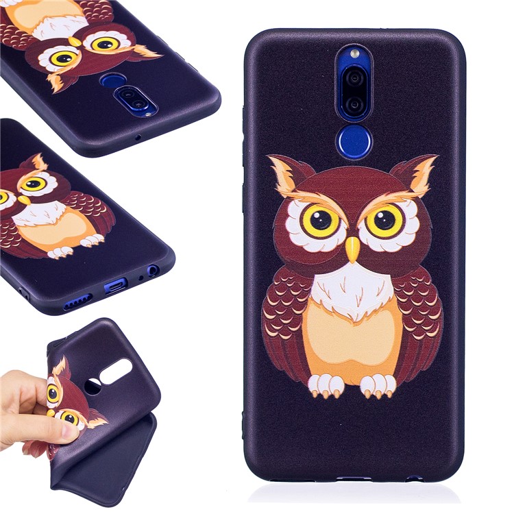 Custodia Protettiva In TPU Per Stampa Morbida In Rilievo Per Huawei Mate 10 Lite / nova 2i / Maimang 6 / Honor 9i (india) - Gufo-1
