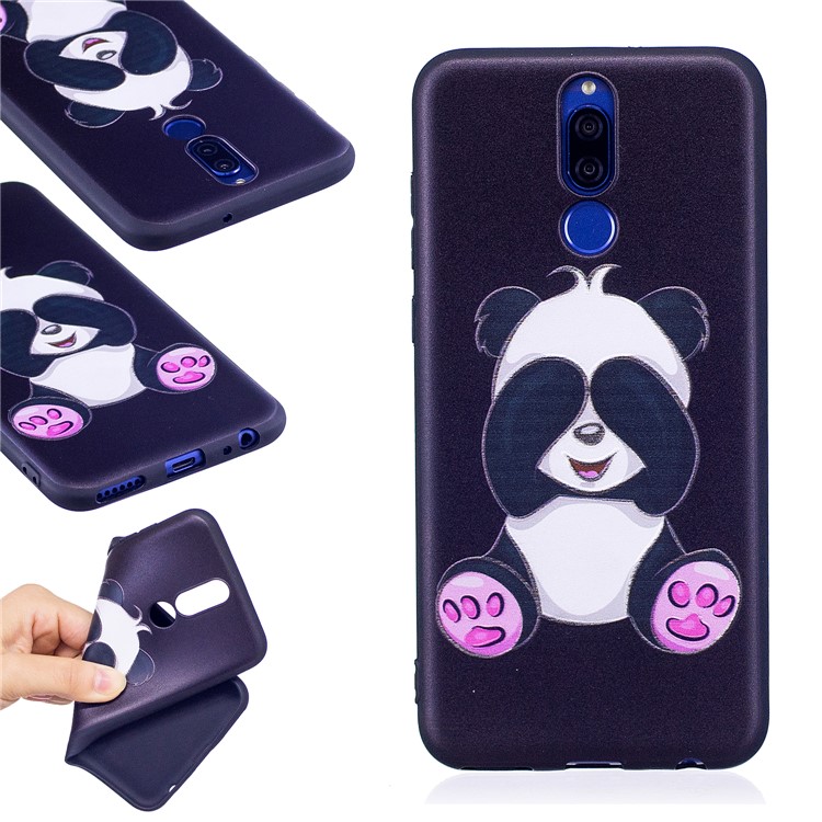 Soft Embossed Pattern Printing TPU Protective Back Casing for Huawei Mate 10 Lite / nova 2i / Maimang 6 / Honor 9i (India) - Cute Panda-1