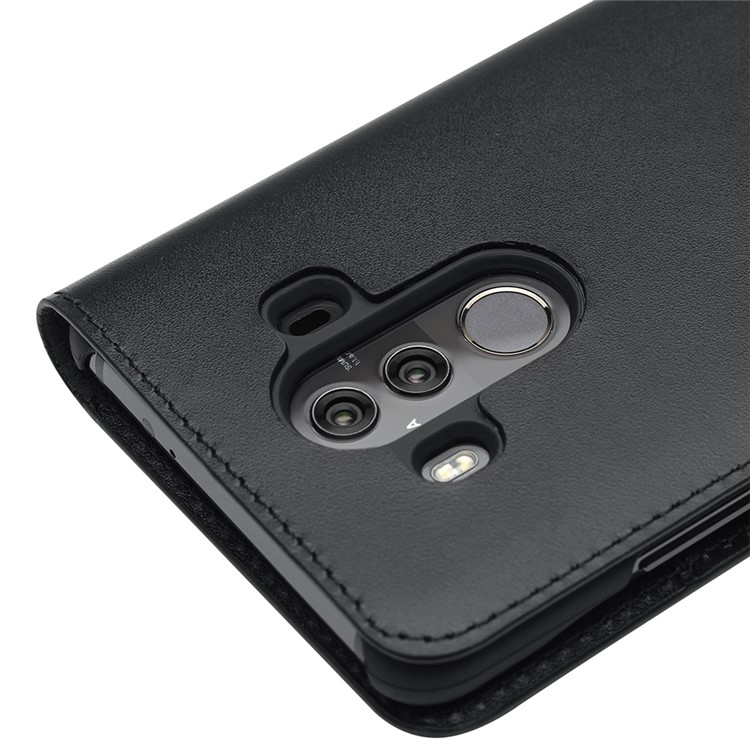 QIALINO Classic Gen II Top Layer Cowhide Leather Wallet Case for Huawei Mate 10 Pro - Black-5