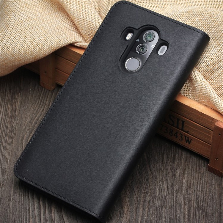 QIALINO Classic Gen II Top Layer Cowhide Leather Wallet Case for Huawei Mate 10 Pro - Black-6