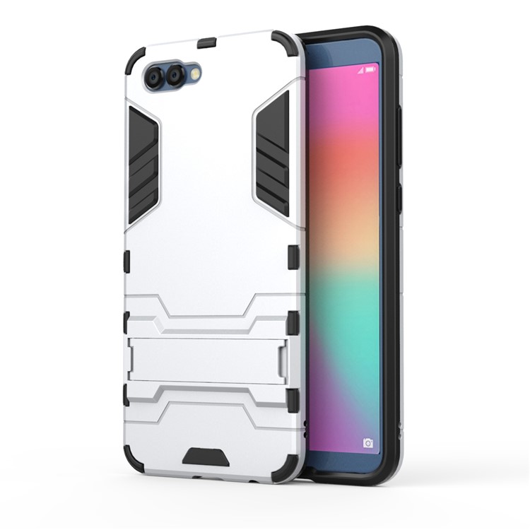 Cool Plastic TPU Kickstand Hybrid Phone Casing for Huawei Honor V10 / View 10 - White-2