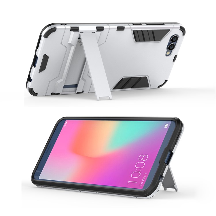 Cool Plastic TPU Kickstand Hybrid Phone Casing for Huawei Honor V10 / View 10 - White-4
