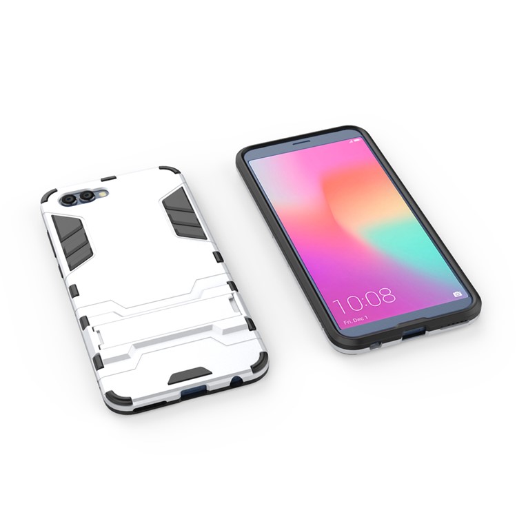 Cool Plastic TPU Kickstand Hybrid Phone Casing for Huawei Honor V10 / View 10 - White-5