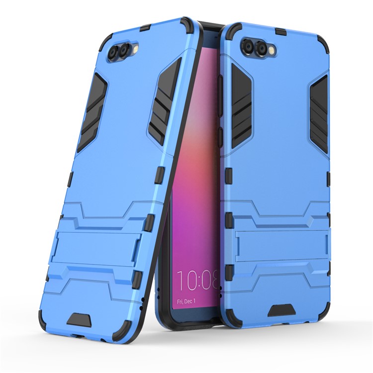 For Huawei Honor V10 / View 10 Cool Plastic TPU Kickstand Combo Case Shell - Baby Blue-1