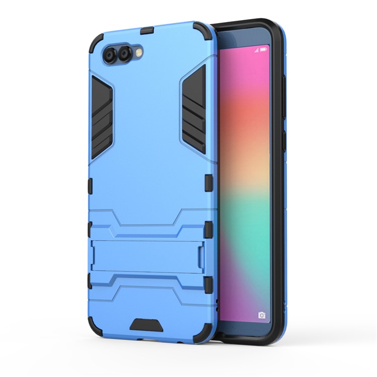 For Huawei Honor V10 / View 10 Cool Plastic TPU Kickstand Combo Case Shell - Baby Blue-2