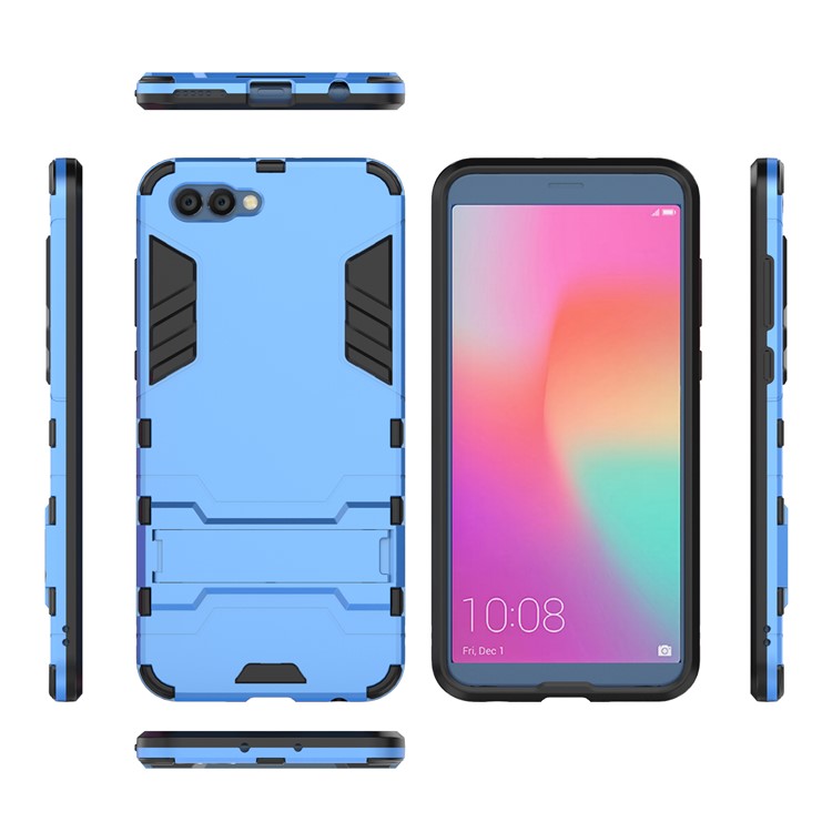 For Huawei Honor V10 / View 10 Cool Plastic TPU Kickstand Combo Case Shell - Baby Blue-3