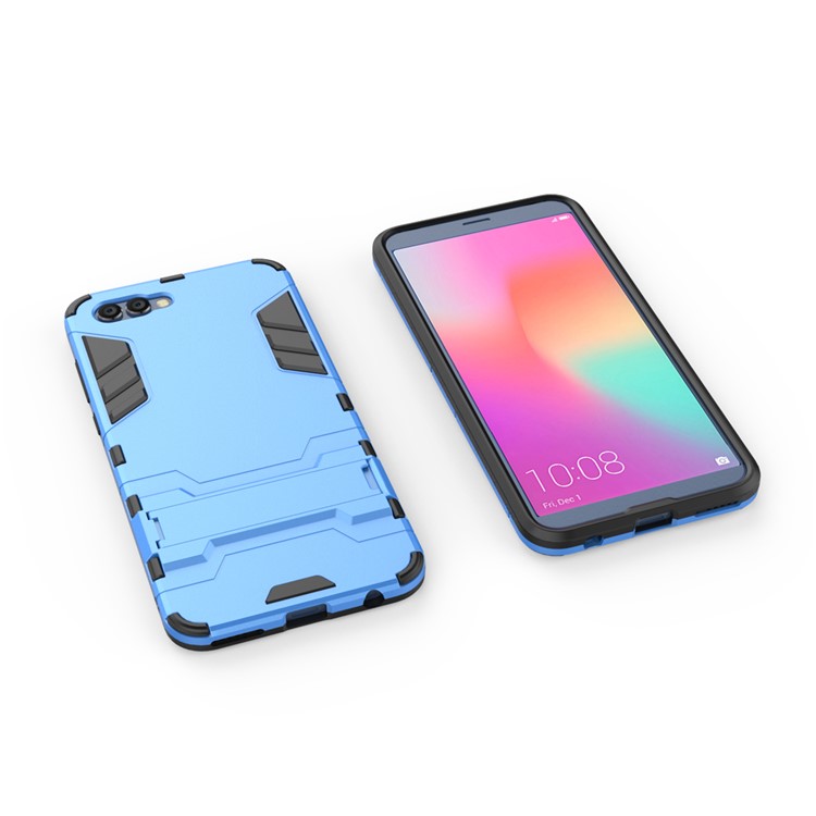 For Huawei Honor V10 / View 10 Cool Plastic TPU Kickstand Combo Case Shell - Baby Blue-5