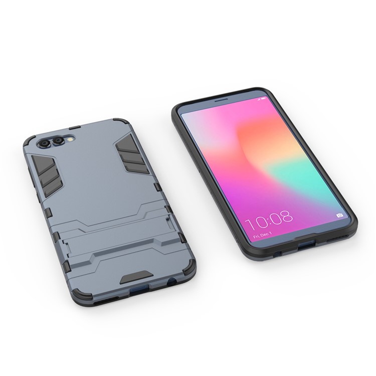 For Huawei Honor V10 / View 10 Cool PC+TPU Hybrid Protection Case Accessory with Kickstand - Dark Blue-5
