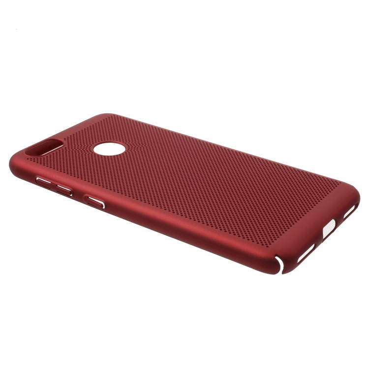 Hollow Mesh Heat Dissipation PC Case for Huawei P9 lite mini / Y6 Pro (2017) / Enjoy 7 - Red-2