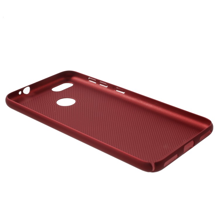 Hollow Mesh Heat Dissipation PC Case for Huawei P9 lite mini / Y6 Pro (2017) / Enjoy 7 - Red-3