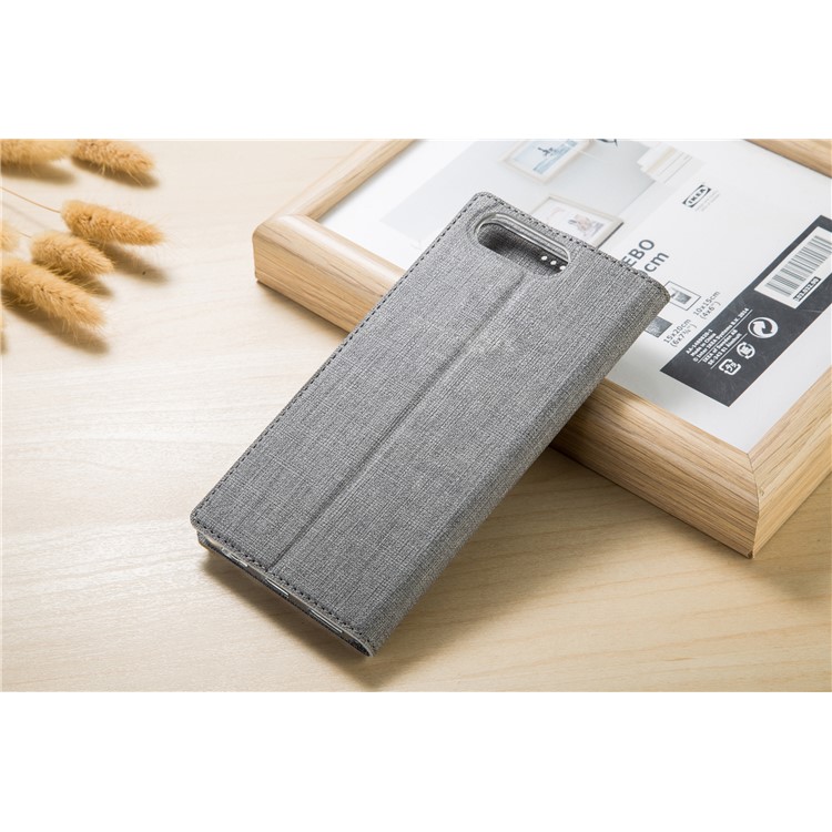 VILI DMX Cross Texture Card Holder Leather Stand Case for Huawei Honor View 10 / V10 - Grey-10