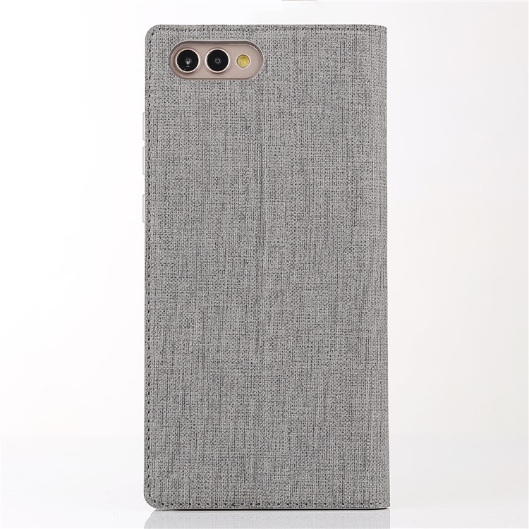 VILI DMX Cross Texture Card Holder Leather Stand Case for Huawei Honor View 10 / V10 - Grey-2