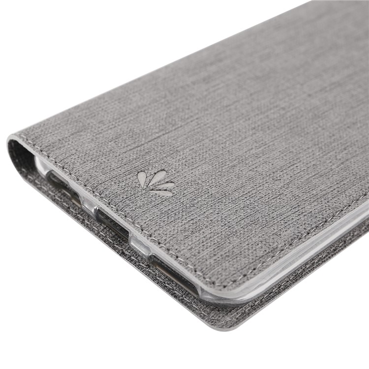 VILI DMX Cross Texture Card Holder Leather Stand Case for Huawei Honor View 10 / V10 - Grey-6